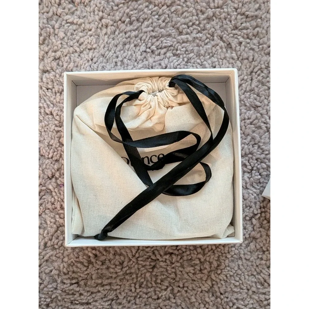 Quince Sofia European Leather Skinny Belt Mushroom Medium NWT Preppy Classy